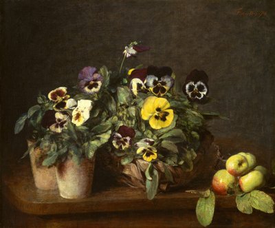 Ainda vida com Pansies, 1874. de Ignace Henri Jean Fantin Latour