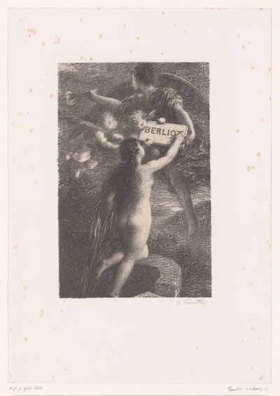 Impressão do título para: Hector Berlioz, sa vie et ses oeuvres Berlioz (título no objeto) Verite Vida e obra de Hector Berlioz (título da série) de Ignace Henri Jean Fantin Latour