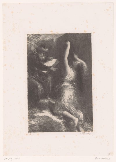 O feiticeiro Klingsor convoca Kundry
Parsifal. Lei II. Évocation de Kundry
Vida e obra de Richard Wagner (título da série) de Ignace Henri Jean Fantin Latour