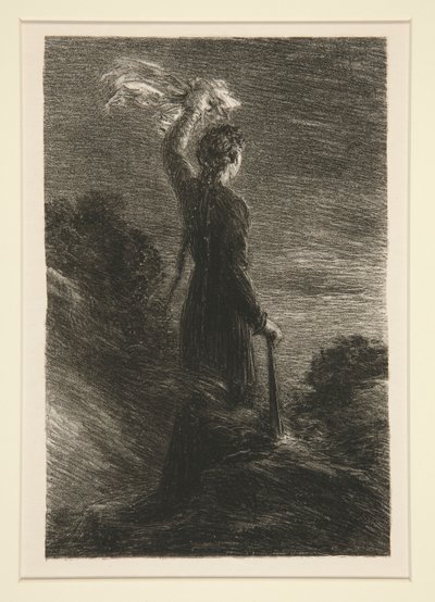Tristão e Iseult: acte II, signal dans la nuit (Tristão e Isolda: Acto II, Signal in the Night) de Ignace Henri Jean Fantin-Latour