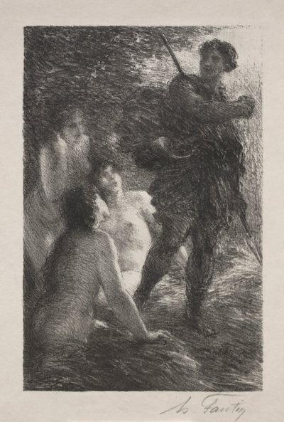 Crepúsculo dos Deuses, Ato III: Sigfried e as Donzelas do Reno de Ignace Henri Jean Fantin Latour
