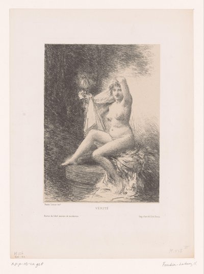 A verdade sentada num poço
Vérité (título sobre o objecto) de Ignace Henri Jean Fantin Latour