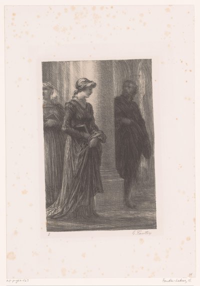 Walther von Stolzing notifica Eva Pogner na igreja
Les Maîtres chanteurs de Nuremberga. Acte I. Rencontre de Walther et d