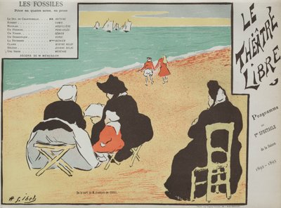 Programa Les Fossiles de Théâtre Libre, 1892. de Henri Gabriel Ibels