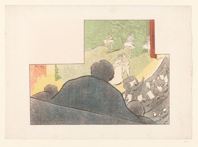 Homem assiste a espectáculos de teatro a partir da caixa
Themes du Théâtre Libre (título da série)
Les Programmes du Théâtre Libre (título da série) de Henri Gabriel Ibels