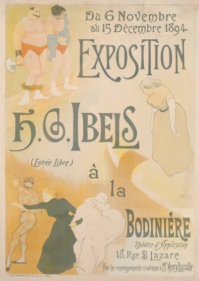 Cartaz para a exposição Henri-Gabriel Ibels, 1894. de Henri Gabriel Ibels