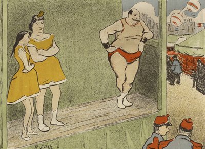 Programa para a produção teatral gratuita de The Grapple and LAffranchie, 1892 de Henri Gabriel Ibels