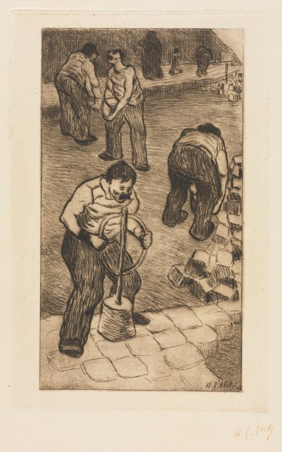 Os Pavers da rua, 1894. de Henri Gabriel Ibels