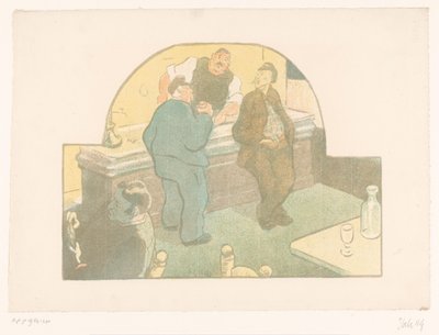 Quatro homens em um bistrô Le Devoir Performances do Théâtre Libre (título da série) Les Programs du Théâtre Libre (título da série) de Henri Gabriel Ibels