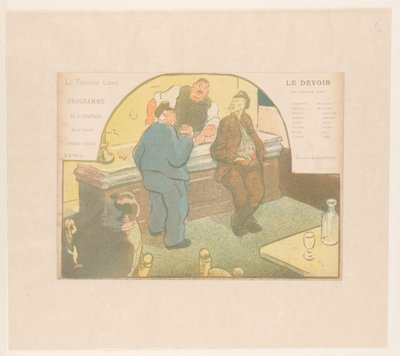 Quatro homens num bistrô
Le Devoir (título sobre o objecto)
Exibições do Théâtre Libre (título da série)
Les Programmes du Théâtre Libre (título da série) de Henri Gabriel Ibels