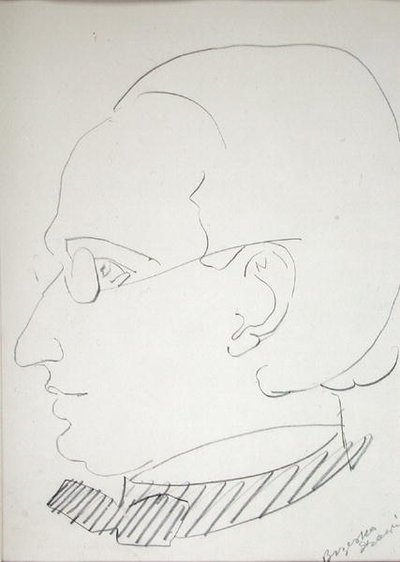 Alfred Wolmark (1877-1961) (lápis sobre papel) de Henri Gaudier Brzeska