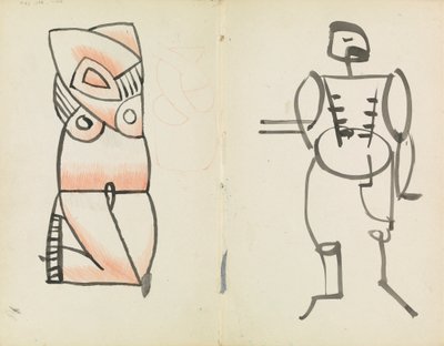 Agachamento Feminino e Masculino de Pé de Henri Gaudier-Brzeska