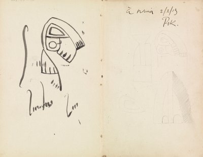 Cinco estudos escultóricos de Henri Gaudier Brzeska