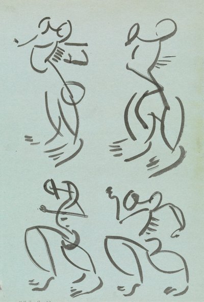 Quatro Estudos de Figuras Dançantes de Henri Gaudier-Brzeska