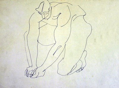 Ajoelhamento Nú Masculino I de Henri Gaudier Brzeska