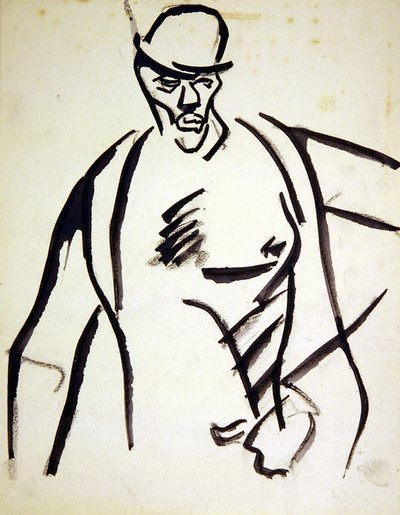 Homem de Chapéu de Coco de Henri Gaudier Brzeska