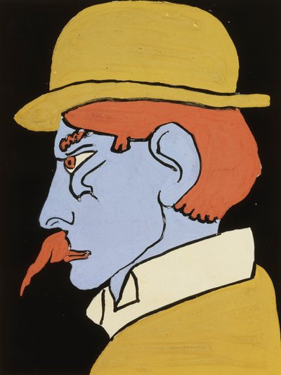 Homem com bigode, perfil, c.1911-12 de Henri Gaudier Brzeska