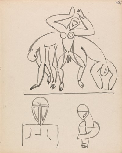 Estudos de nove figuras de Henri Gaudier-Brzeska