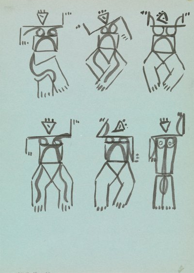 Seis Estudos de Figuras Dançantes de Henri Gaudier Brzeska