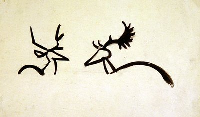 Pinos (lavagem preta sobre lápis sobre papel) de Henri Gaudier Brzeska