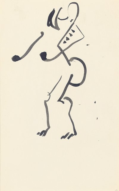 Estudo para "Red Stone Dancer", 1914 de Henri Gaudier Brzeska