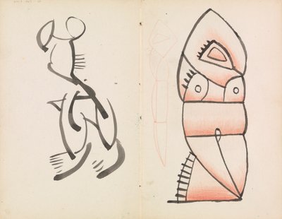Estudo para uma escultura de figuras, figura agachada de Henri Gaudier Brzeska