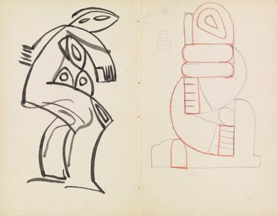 Estudo de uma Figura Feminina, Estudo Abstracto de uma Figura de Henri Gaudier Brzeska