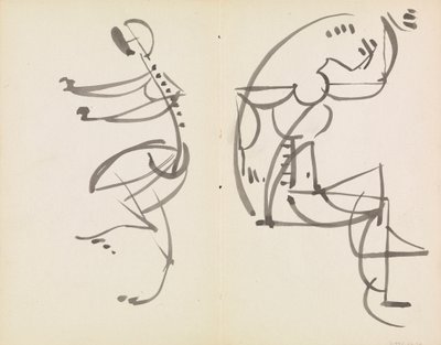 Estudos de duas figuras de Henri Gaudier-Brzeska