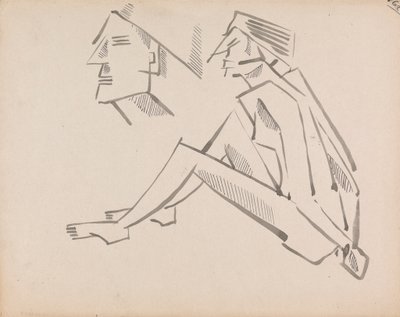 Estudos de duas figuras de Henri Gaudier-Brzeska