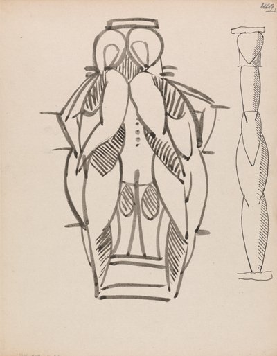 Dois Estudos para uma Coluna Escultórica de Henri Gaudier-Brzeska
