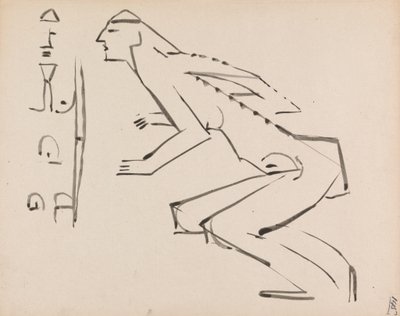 Dois estudos para uma escultura de Henri Gaudier-Brzeska