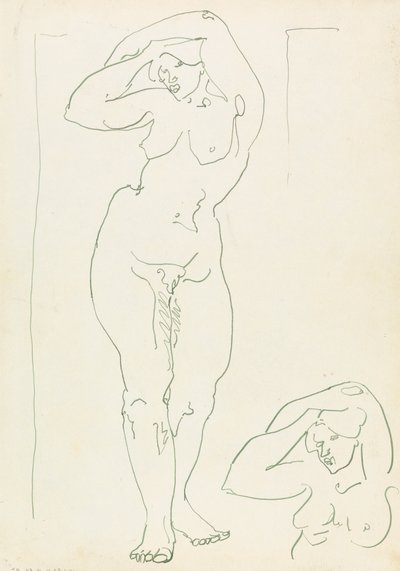 Dois Estudos de uma Figura Feminina de Henri Gaudier-Brzeska