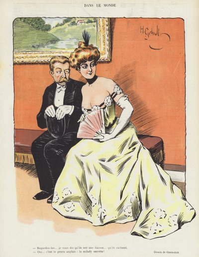 Ilustração para Le Rire (cor litho) de Henri Gerbault