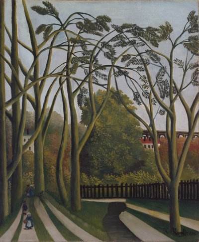 As margens do Bièvre perto de Bicêtre, c.1908–09 (óleo sobre tela) de Henri J.F. Rousseau