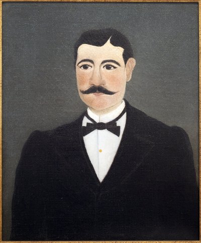 Retrato de Frumence Biche em roupa normal (marechal des logis). Pintura de Henri Rousseau (1844-1910), conhecida como Alfândega, óleo sobre tela, final do século XIX - início do século XX, arte francesa, Musee International d