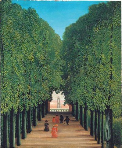 A Avenida do Parque em Saint Cloud, c.1908 (óleo sobre tela) de Henri Rousseau