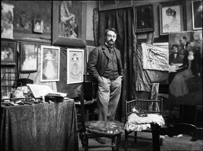 Henri Matisse na oficina de Henri Evenepoel, 1897. de Henri Jacques Edouard Evenepoel
