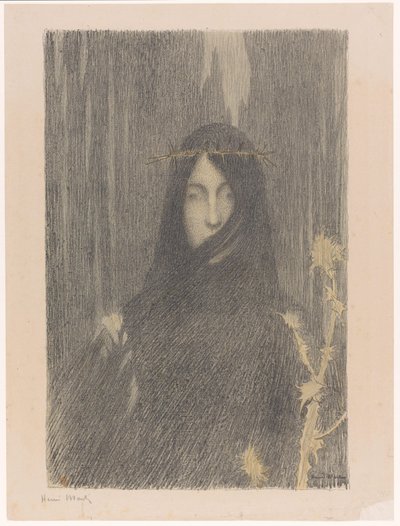 Langharige vrouw met doornenkroon
Mulher coroada com espinhos (título original) de Henri Jean Guillaume Martin