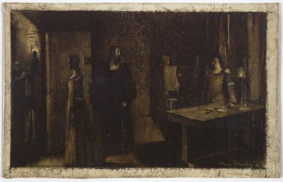 O Crucifixo, ca. 1887 (óleo sobre tela) de Henri Jean Guillaume Martin