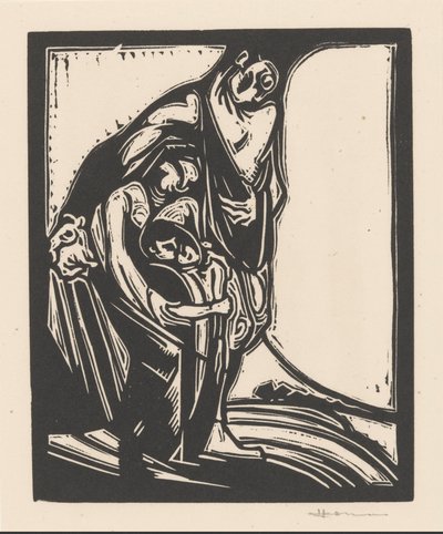 Homem, mulher e criança de Henri Jonas (signed by artist)