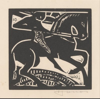 Cavaleiro a cavalo de Henri Jonas (signed by artist)