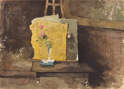 Um cantinho de um estúdio de Henri Joseph Harpignies