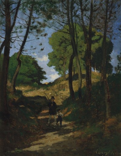 Abeto em Les Trembleaux, perto de Marlotte Sapins aux Trembleaux em Marlotte, 1854. de Henri Joseph Harpignies