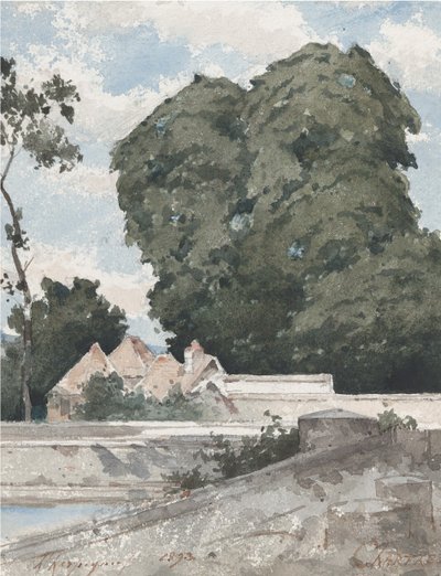 Vista das muralhas de Chartres, 1893. de Henri Joseph Harpignies