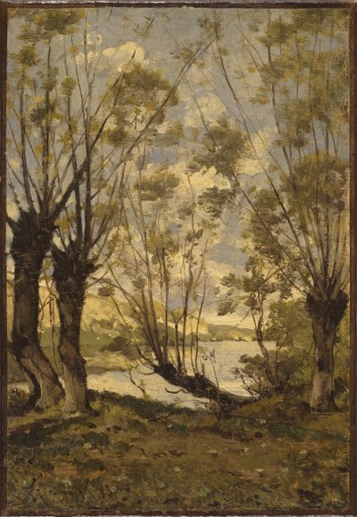 Salgueiros nas margens do Loire, 1893 de Henri Joseph Harpignies