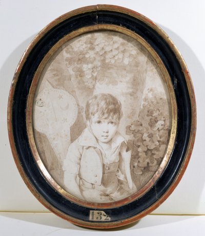 Honoré de Balzac (1799-1850), com seis anos de idade, 1805 (caneta e tinta no papel) de Henri Joseph Hesse
