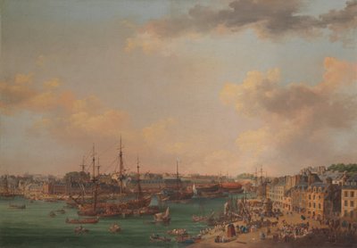 O porto exterior de Brest, 1773. de Henri Joseph Van Blarenberghe