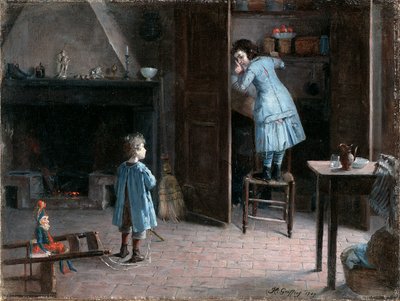 Crianças em um Interior, 1907 de Henri Jules Jean Geoffroy