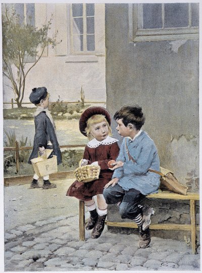 Livre comércio - aguarela de Geoffroy em "Le Figaro Illustré", Maio de 1901 de Henri Jules Jean Geoffroy