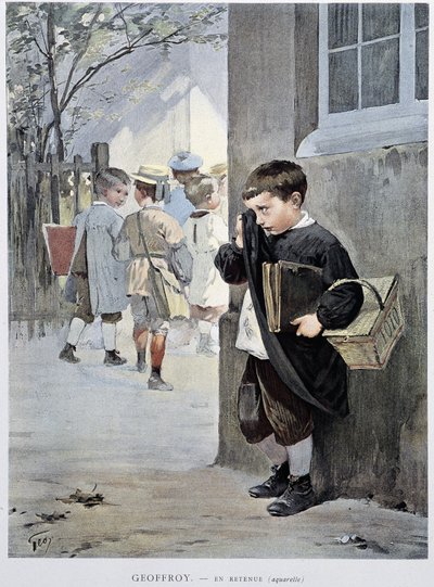 In restraint - watercolour by Geoffroy in "Le Figaro Illustré", Maio de 1901 de Henri Jules Jean Geoffroy